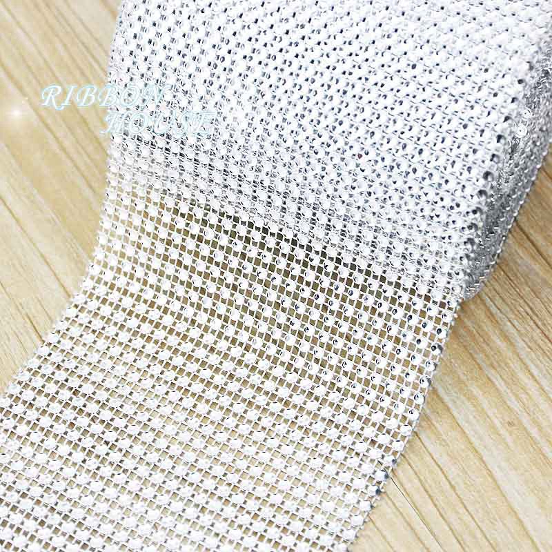 Cuộn vải ruy băng đính đá lấp lánh trang trí đa dụng chất lượng cao 1m