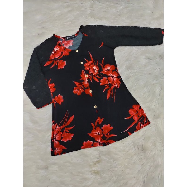 Áo bà ba tay lỡ thun aty sịn sale