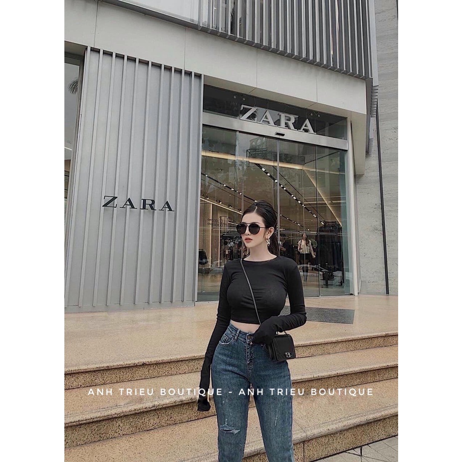 [XEM CLIP] Áo Croptop Nữ Tay Dài Chất Thun QC Siêu Đẹp | BigBuy360 - bigbuy360.vn