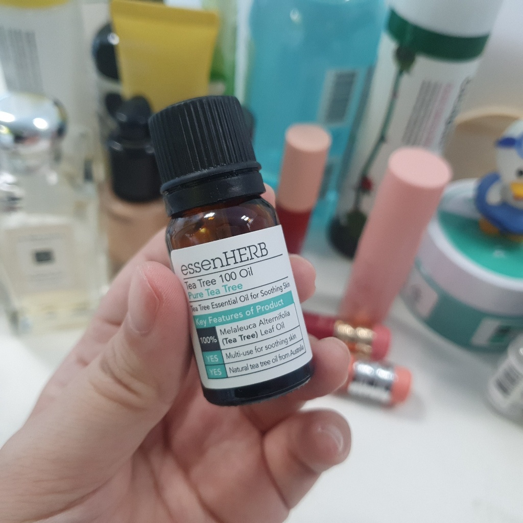 Tinh dầu tràm trà nguyên chất cao cấp trị mụn, dịu da, xông phòng khử mùi Essenherb Tea Tree 100 Oil 10ml Hàn Quốc | BigBuy360 - bigbuy360.vn