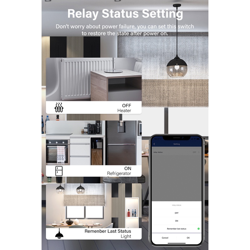 Công Tắc Thông Minh Kết Nối Wifi MINI 16A Tương Thích Với Alexa / Google Hỗ Trợ 2 Chiều