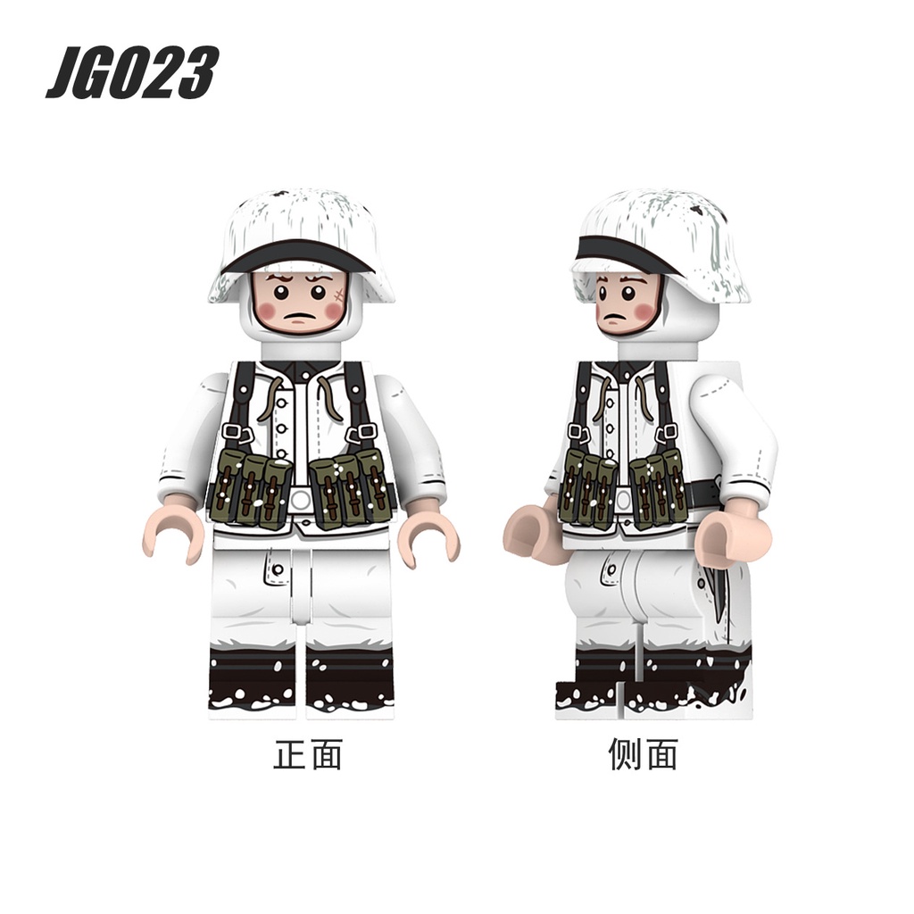 Minifigures Lính Đức Trong Thế Chiến 2 Với Trang Phục Mùa Đông G022-JG027 - Đồ Chơi Lắp Ráp Germany Soldier World War