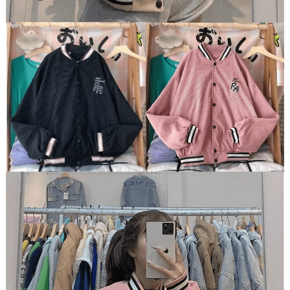 Áo Khoác Nhung Form Rộng, Kiểu Dáng Hàn Quốc Nhiều Màu Thêu AR Siêu Xinh- TP993 [NewUnisex]