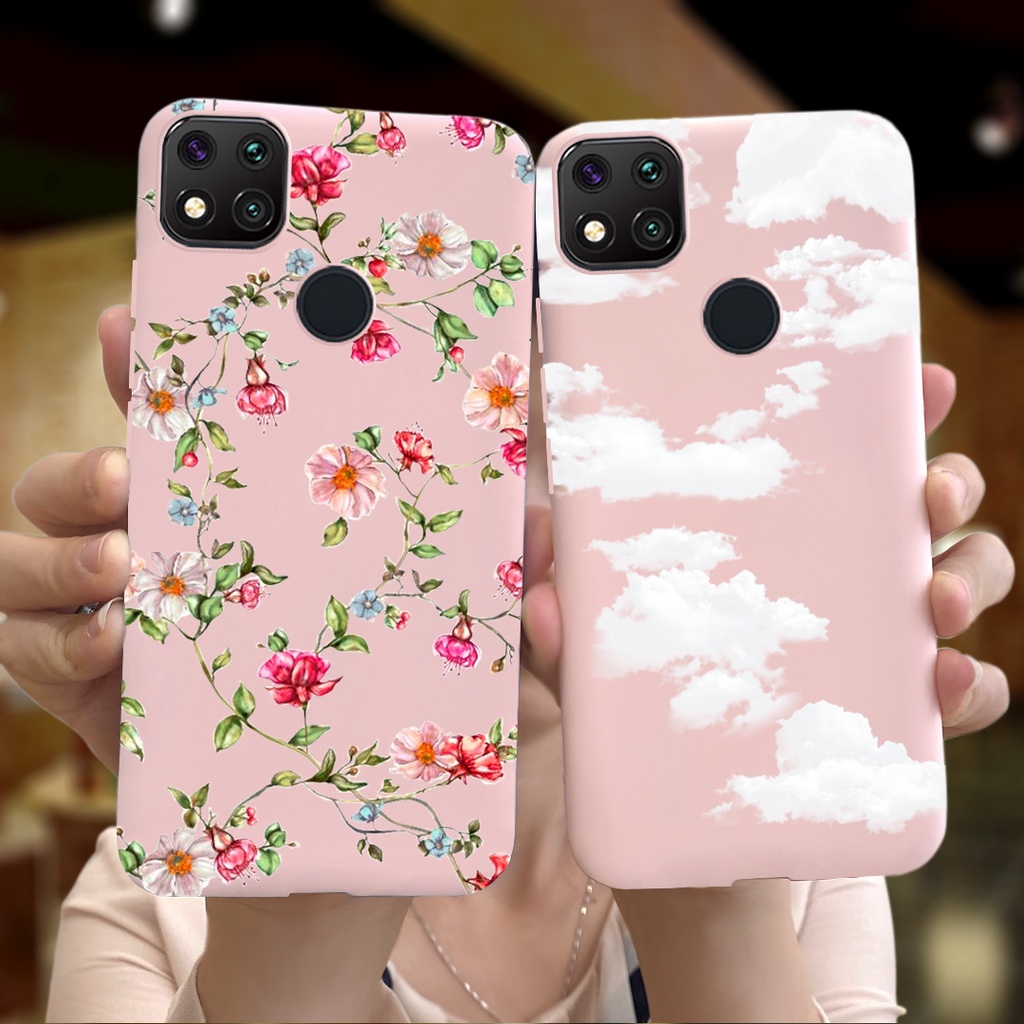 Ốp điện thoại TPU dẻo họa tiết hoa/ lông vũ/ đám mây xinh xắn thích hợp cho XIAOMI REDMI 9C/ REDMI 9A/ REDMI 9