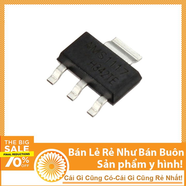 IC Nguồn AMS1117 SOT223 Chân Dán Nhiều Giá Trị Điện Áp