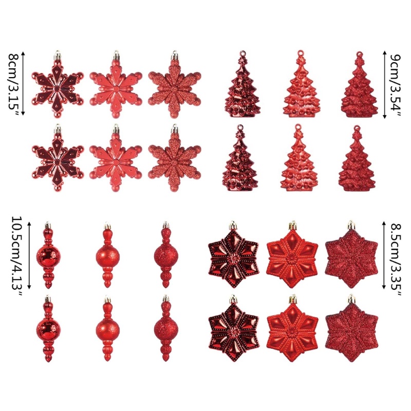 Bộ 24 Ngôi Sao Trang Trí Cây Thông Giáng Sinh