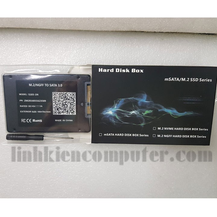 Hộp Box chuyển M2 to Sata 2.5 -Box Chuyển SSD M2 2242 - 2260 - 2280 Sang ổ 2.5 inch