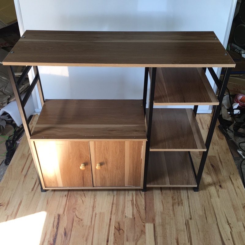 Kệ Bếp Đa Năng, Kệ lò vi sóng khung sắt ván gỗ chất lượng cao