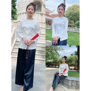 đồ lam đi chùa nữ