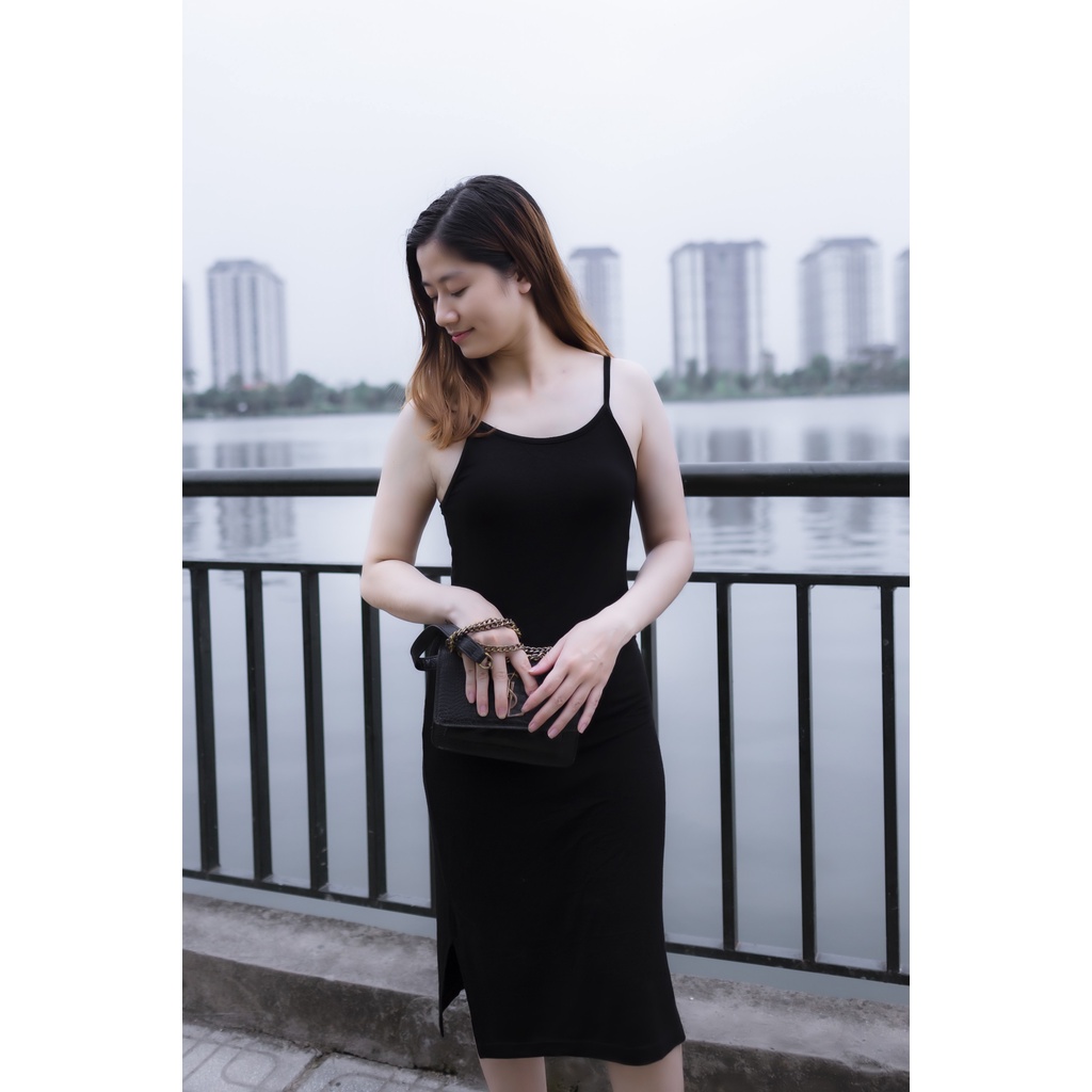 [ẢNH THẬT ] Đầm 2 dây đen - Váy hai dây ôm body quyến rũ | BigBuy360 - bigbuy360.vn