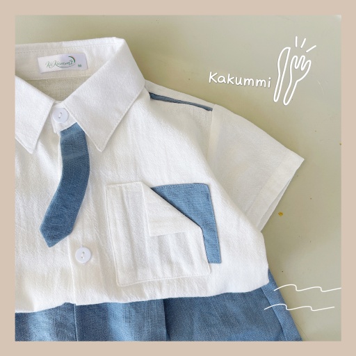 Set áo phối túi mix quần (KM22-ST232) Kakummi