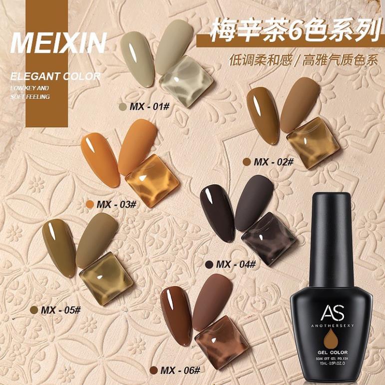 Sơn Gel AS vỏ đen Mã MX ( Cam Kết Chính Hãng - làm khô sơn gel bằng máy hơ uvled )