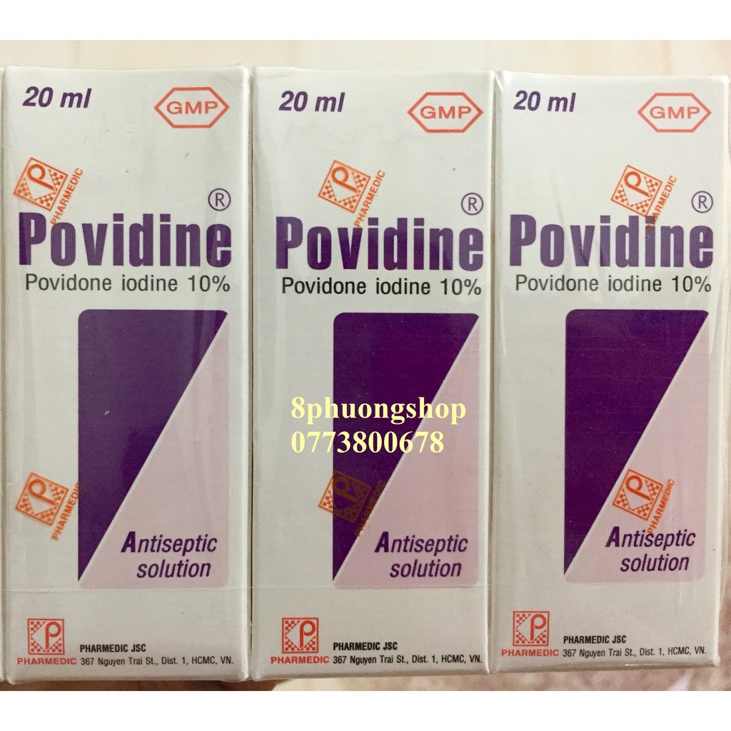 Thuốc tím Povidine 20ml - Thuốc sát trùng Povidine 20ml ( 1 chai )
