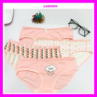 Quần lót Teen màu hồng dễ thương, quần lót nữ cotton kháng khuẩn Lakimo QLT1