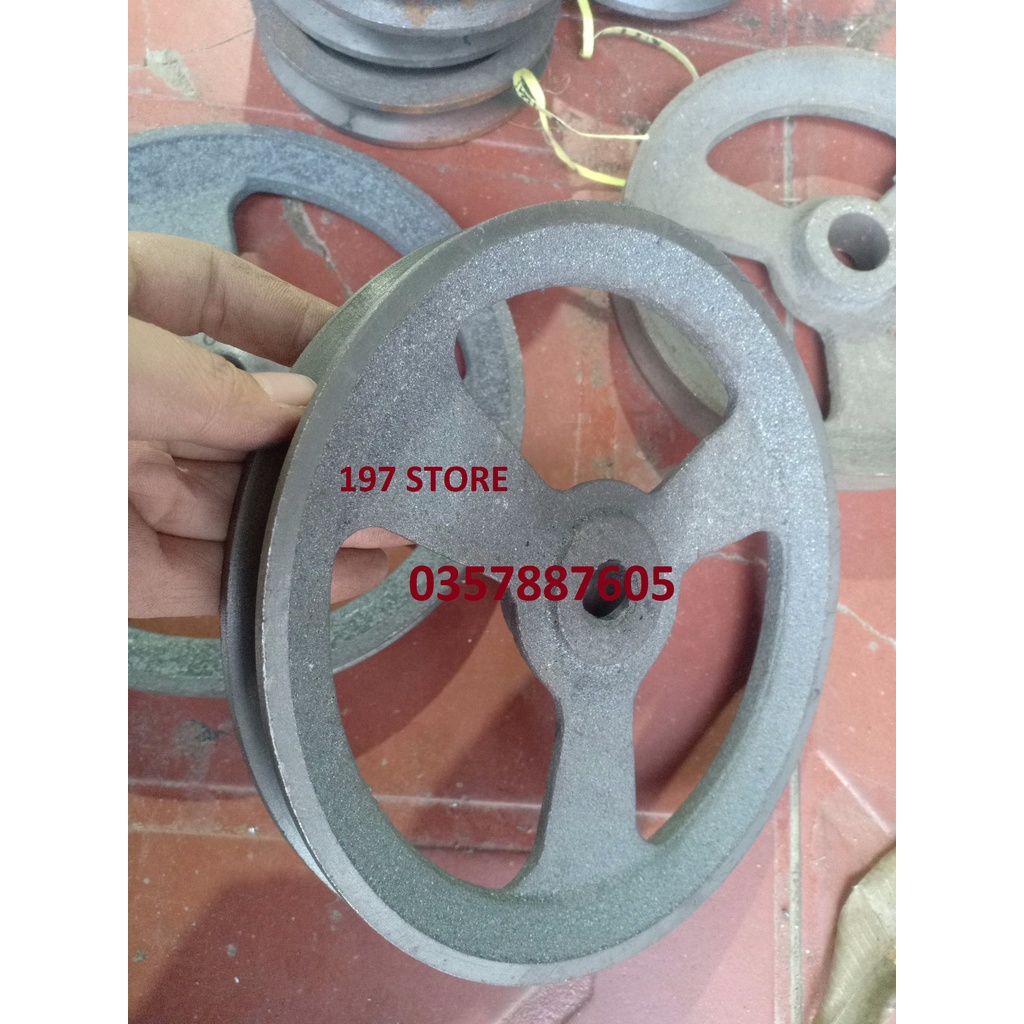 PULY gang 1 rãnh thăng bảng A ( DÂY CuROA BẢNG A) đường kính ngoài 200mm, đường kính trục 16mm