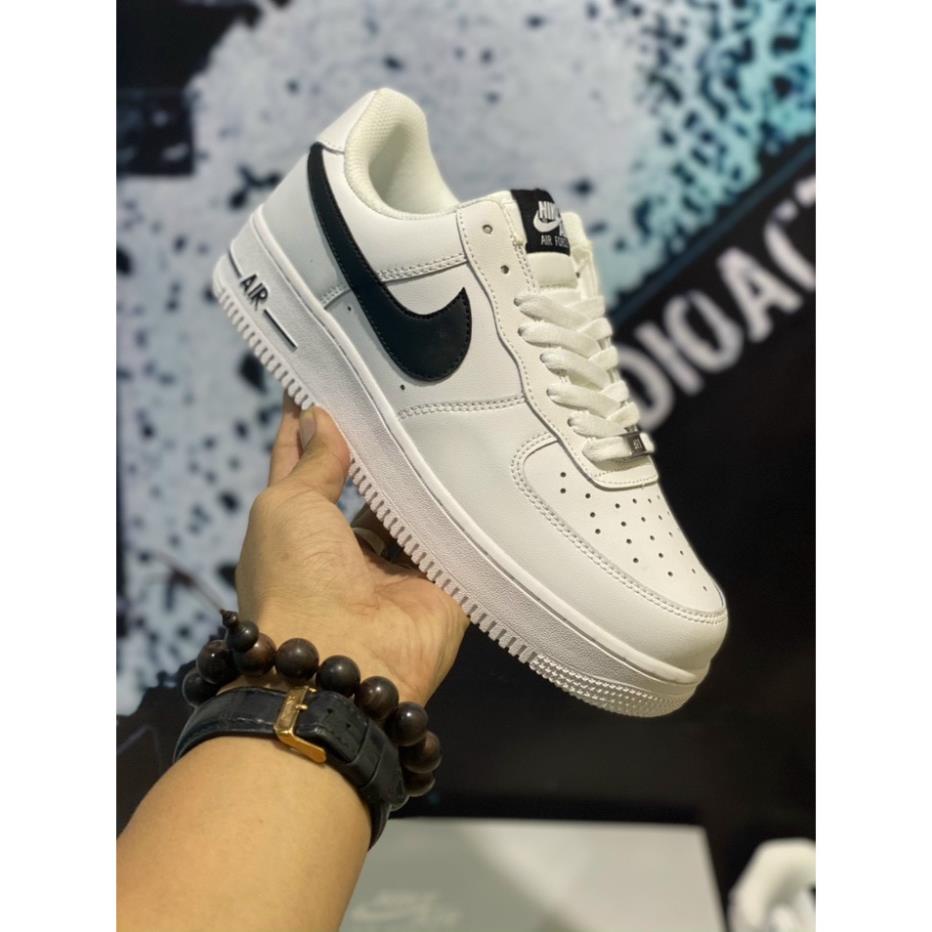 👟giaynambac👟Giày thể thao nam nữ Air Force 1 tắng vệt đen, AF1 tích đen cổ thấp, Full Bill tặng box bảo vệ ,hot mùa hè