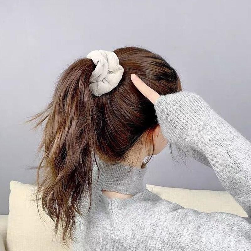 Dây buộc tóc vải lông mềm mại thời trang cho nữ