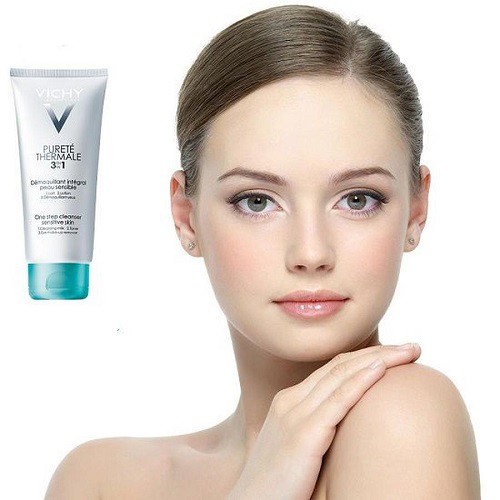 Sữa rửa mặt Vichy Purete Thermal 3 in 1 One Step Cleanser Sensitive Skin And Eyes-Sữa rửa mặt tẩy trang 3 in 1 Vichy