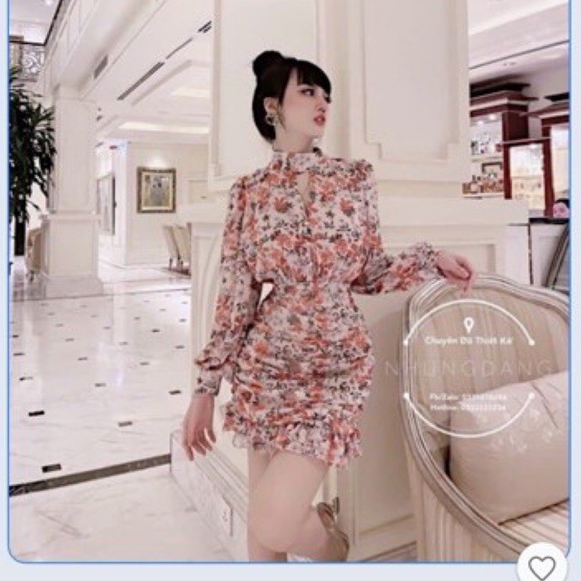 VÁY HOA DÚM CHẤT ĐẸP MS24019