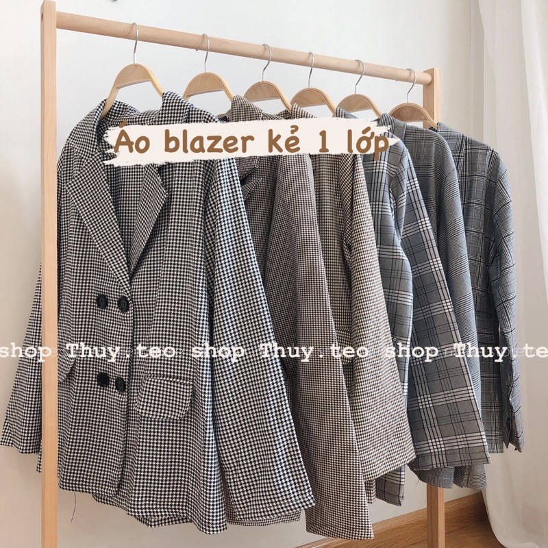 ÁO VEST NƯ - ÁO BLAZER KẺ HÀN QUỐC 5 MÀU