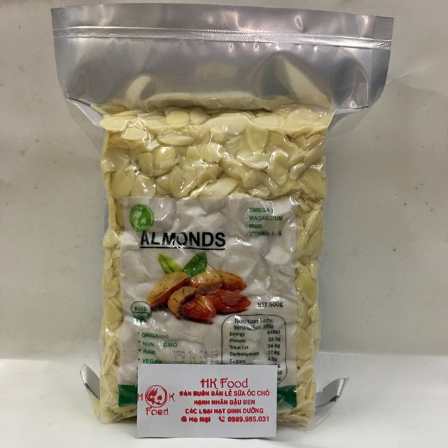 Hạnh nhân thái lát 500g nk Mỹ
