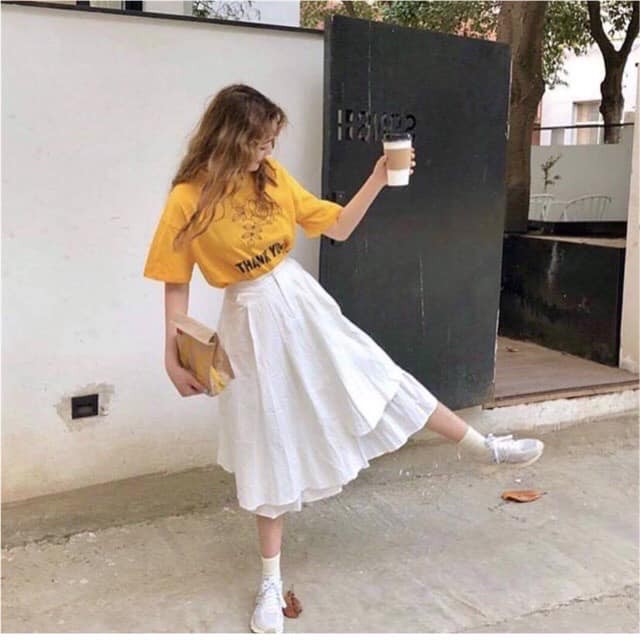 Chân váy ulzzang đắp chéo Siêu Xinh