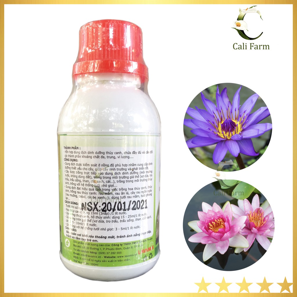 Dung Dịch Thủy Canh Trồng Sen Mini HYDROPONIC - 100ml