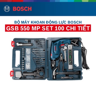 Bộ máy khoan động lực Bosch GSB 550 SET 100 chi tiết
