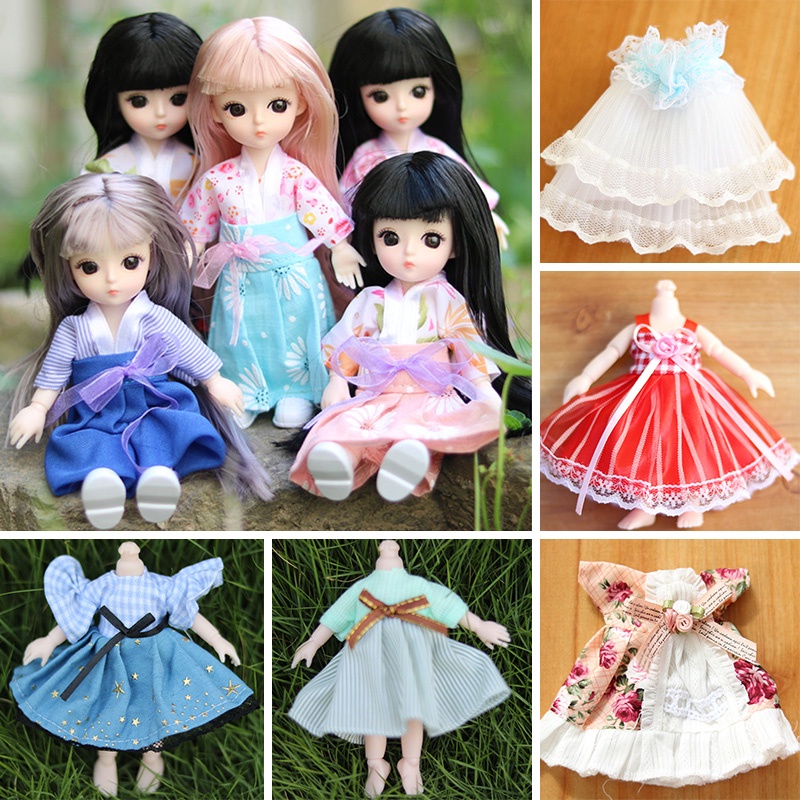 Đầm Xòe Xinh Xắn Dành Cho Búp Bê 16cm