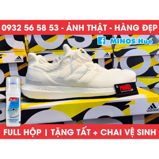 GIÀY SNEAKER ADIDAS ULTRABOOTS 4.0 FULL TRẮNG NAM NỮ ULTRA BOOTS