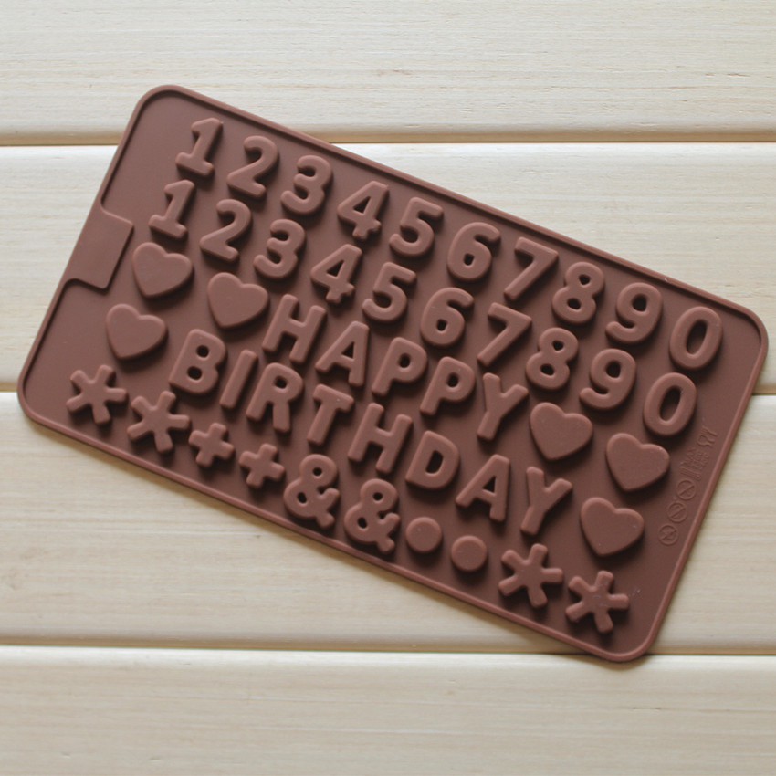 Khuôn socola chữ happy birthday