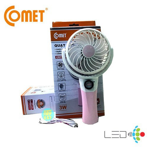 Quạt Sạc Mini Cầm Tay❤️FREESHIP❤️Máy Quạt Cầm Tay Tích điện sạc Pin Comet CRF0904 Công suất 3W  Cực Hot