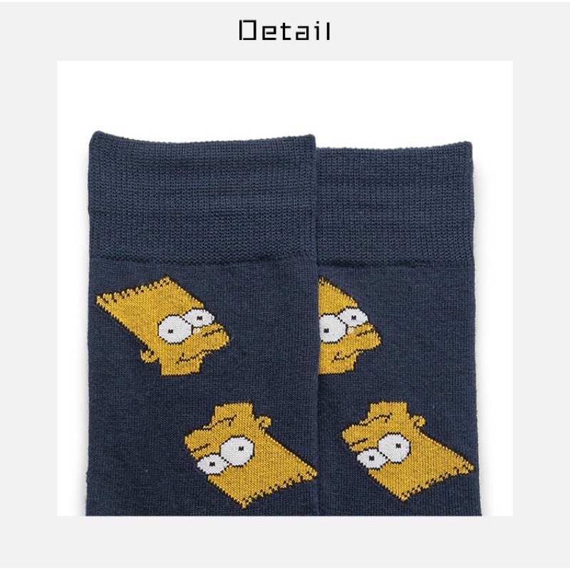 Tất Cổ Cao Nam Nữ,Vớ Cao Cổ 100% Cotton Hoạ Tiết Simpson Cực Chất,Tất Nam Nữ Cao Cấp