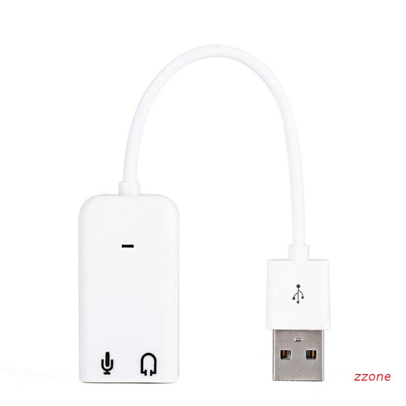 Bộ chuyển đổi âm thanh tai nghe 2 trong một với 3 cổng USB 2.0 sang cổng 3.5mm thẻ âm thanh nổi 3D