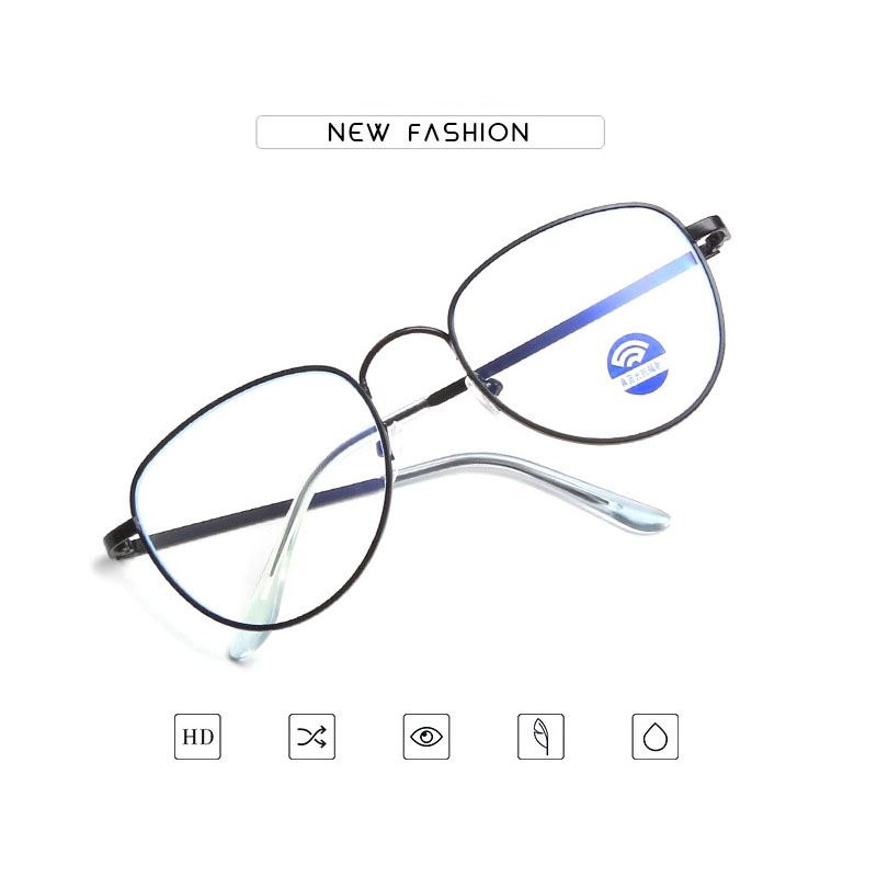 Eyeglasses Anti Radiation Bluelight Light Metal Fram Fashion Glasses Women Men