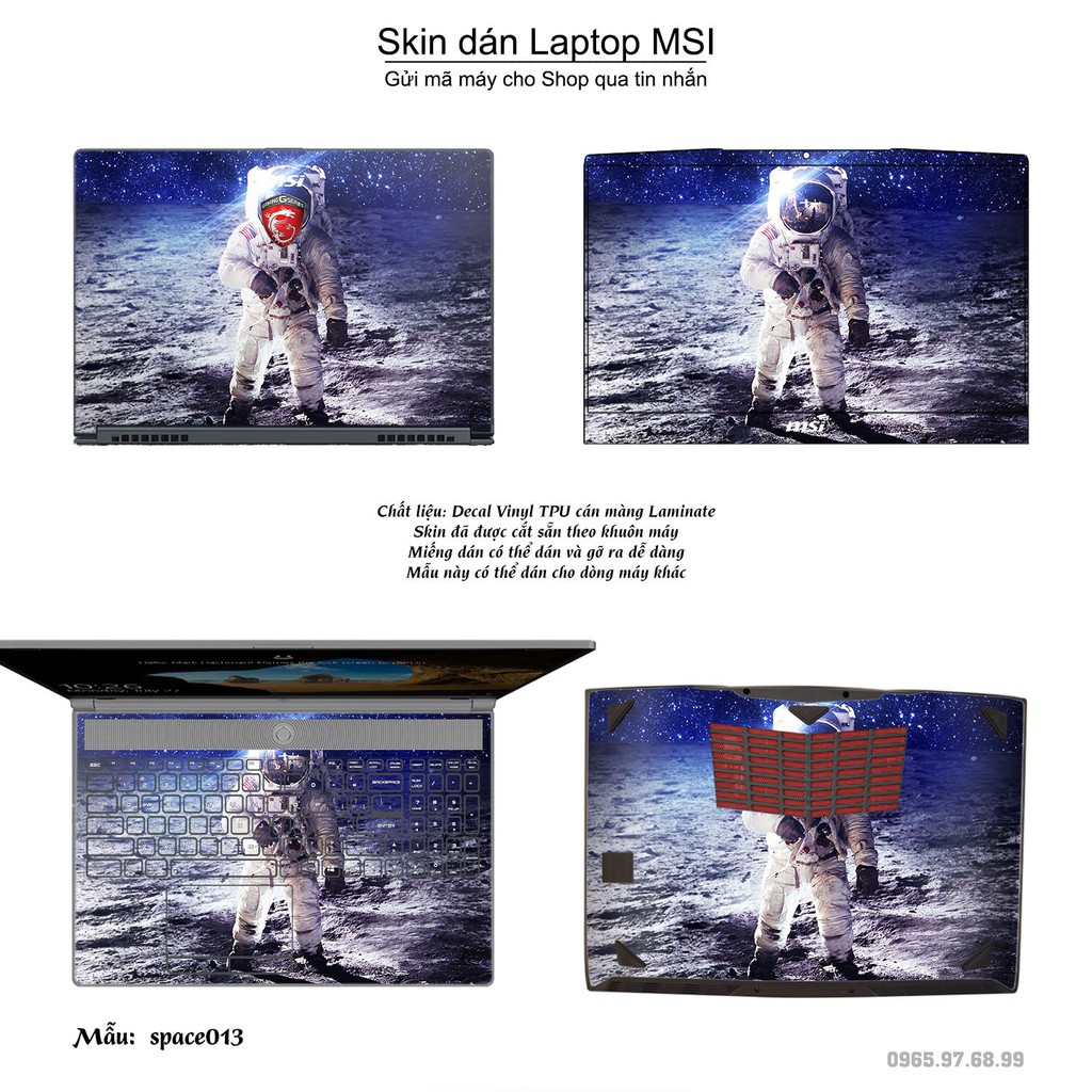 Skin dán Laptop MSI in hình không gian nhiều mẫu 3 (inbox mã máy cho Shop)