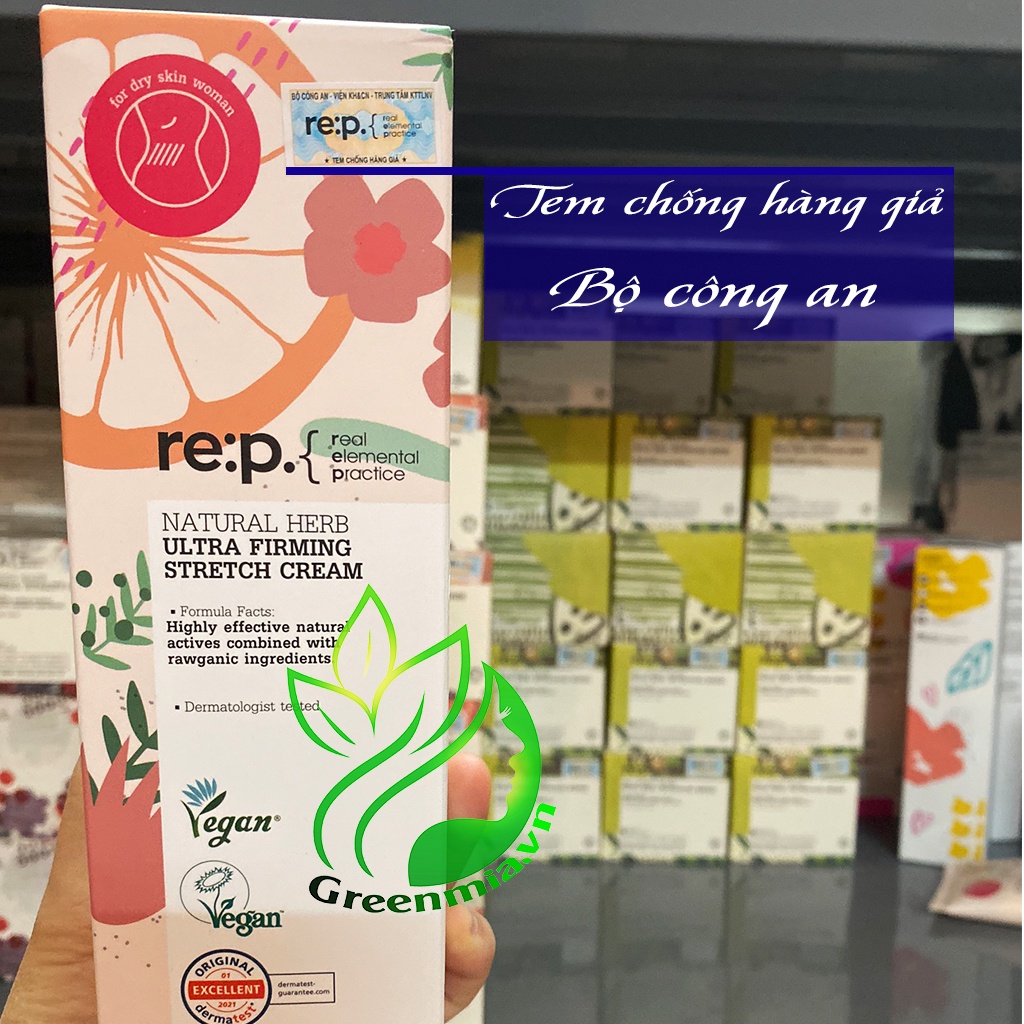 Kem Chống Rạn Da RE:P Giảm Rạn Da Bụng Đùi Săn Chắc Da Làm Mờ Sẹo RE:P NATURAL HERB ULTRA FIRMING STRETCH CREAM 200ml