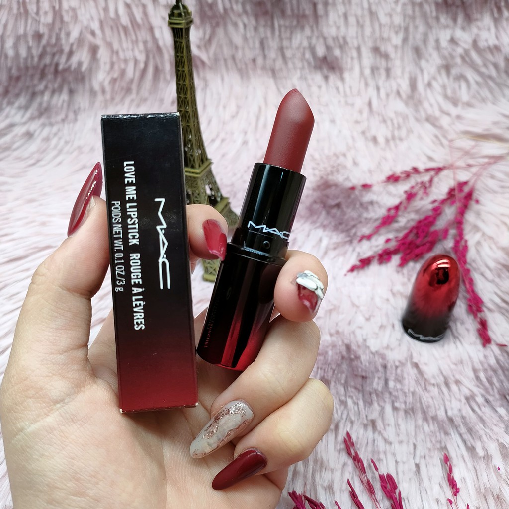 Son lì Mac love me lipstick rouge à lèvres Màu 423 E for effortless 3g sắc đỏ quyến rũ và mê hoặc