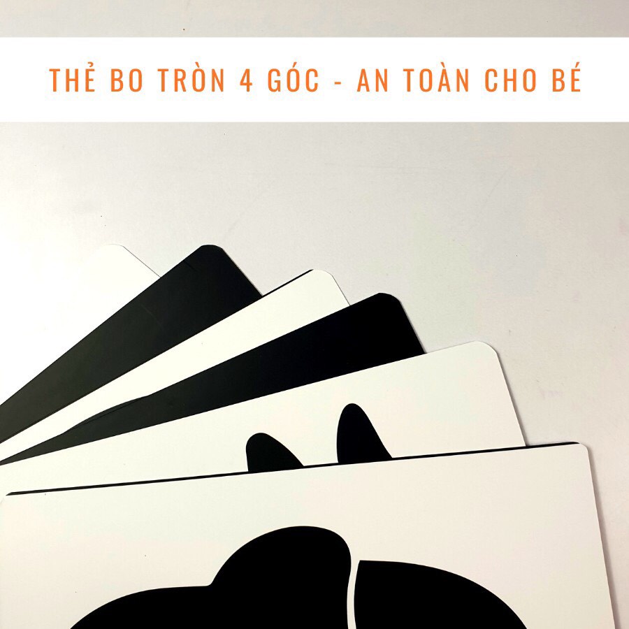 Bộ 6 thẻ kích thích thi giác cho trẻ từ  giúp bé phát triển toàn diện 14cm