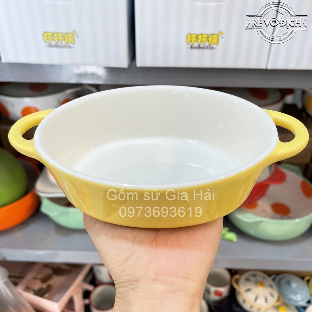 SEt 15 món bát đĩa màu vàng chanh cực xinh