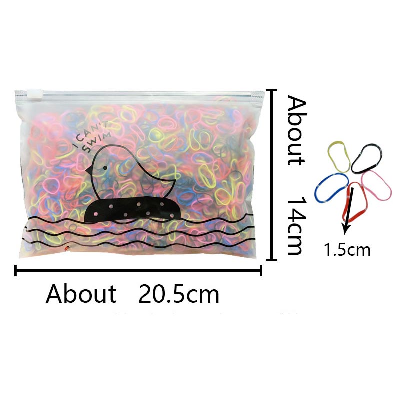 Set 10 / 50 / 100 Dây Thun Buộc Tóc Nhiều Màu Sắc Cho Bé Gái