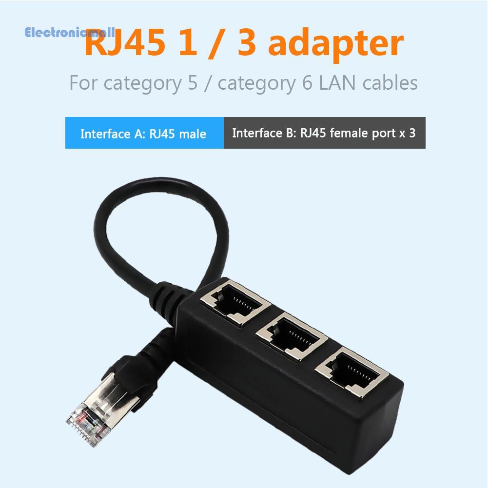 Đầu Chia Mạng Lan Ethernet Rj45 1 Male Sang 3 Female Mall01