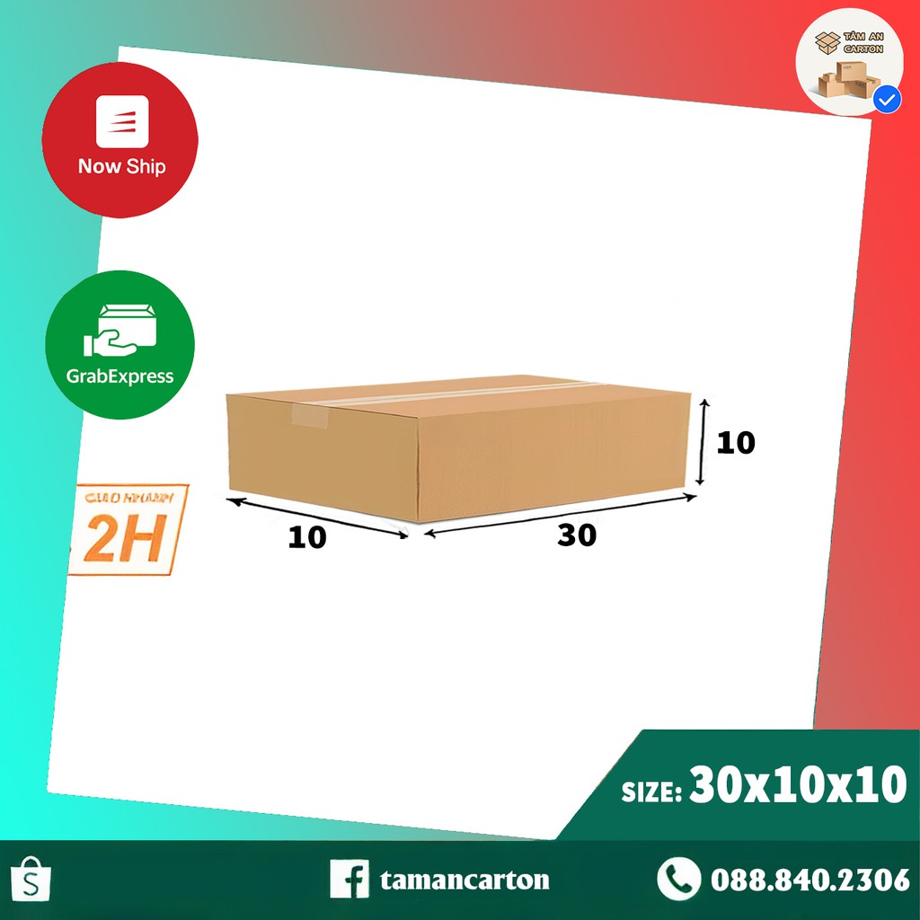 Hộp carton 30x10x10