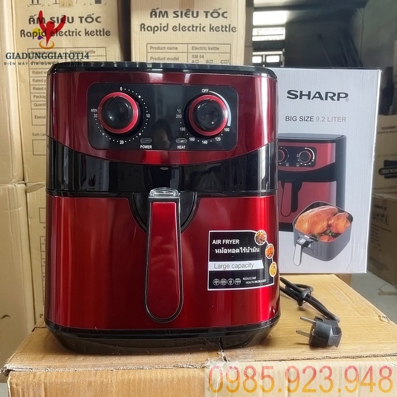 [Mã ELHADEV giảm 4% đơn 300K] Nồi Chiên Không Dầu Sharp KS92 9.2 Lít - Dung Tích Siêu Lớn, Bảo Hành 12 Tháng