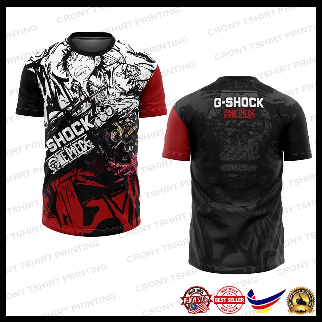 Áo Thun In Hình One Piece x gshock ga 110 Cá Tính Hợp Thời Trang Cho Nam