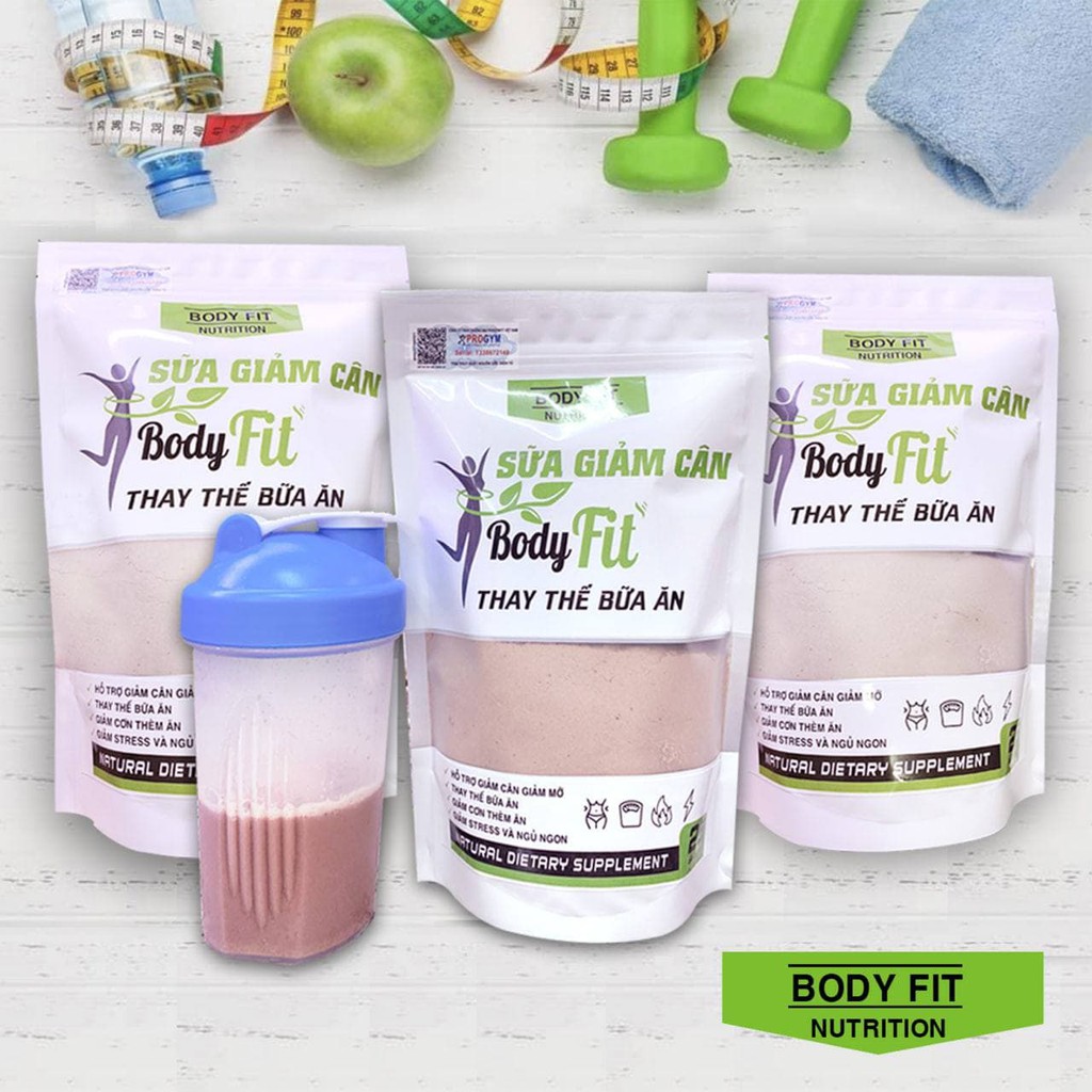 Combo 2 túi Bột Ngũ Cốc Giảm Cân BodyFit + Tặng bình lắc - Thay thế bữa ăn