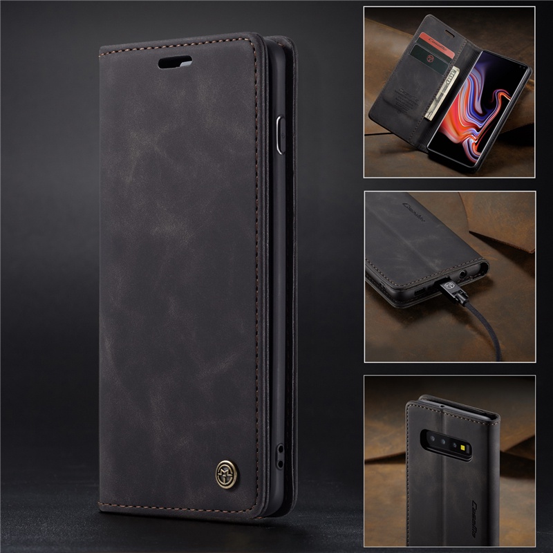 Bao da điện thoại sang trọng kiểu cổ điển cho Samsung Galaxy S10 Plus S10 5G S9 Plus S8 Plus S7 Edge S10e