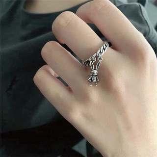 Nhẫn Hở Hoạ Tiết Tai Thỏ Phong Cách Cổ Điển