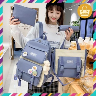 Balo nữ thời trang đi học set 4 món