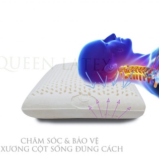 Gối Cao Su Oval Vạn Thành 45x65x12cm - Gối Cao Su Tự Nhiên - Gối Cao Su Thiên Nhiên
